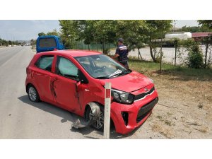 Samsun’da otomobil tırla çarpıştı: 1 yaralı