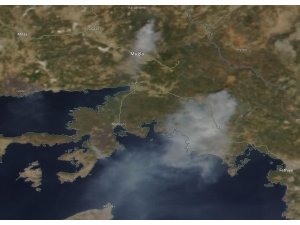 Köyceğiz yangının dumanları Rodos’a ulaştı