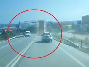 Damperi açılan kamyon PTS direğine böyle çarptı - Vimarsana News