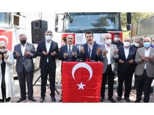 Mardin’den ihtiyaç malzemeleriyle dolu 17 tır Kastamonu’ya doğru yola çıktı