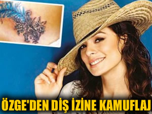 Özge'den diş izine tüylü kamuflaj
