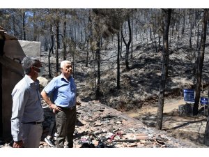 Başkan Gürün, Marmaris’te yanan sahalarda inceleme yaptı