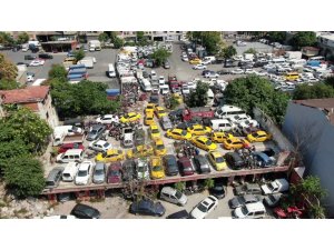 Yediemin otoparkları taksilerle doldu