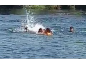 Fırat Nehri’nde boğulan gencin son anlarına ait görüntüler ortaya çıktı