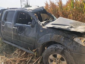 Manisa’da otomobil tarlaya uçtu: 4 yaralı
