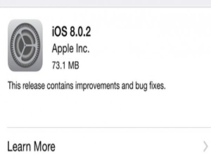Apple , iOS 8.0.2 güncellemesini yayınladı
