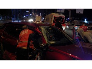 Kartal’da 10 aracın karıştığı zincirleme kazada 2 kişi yaralandı