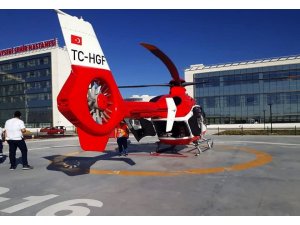 Kalp hastasının imdadına helikopter ambulans yetişti