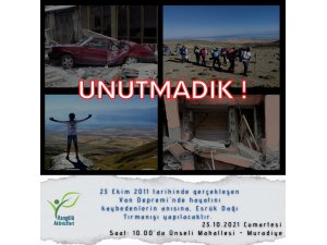 Van depreminde hayatını kaybedenler anısına Esrük Dağı’na tırmanış
