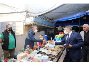 Başkan Şayir, pazarcı esnafını ziyaret etti