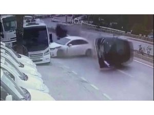 Bodrum’daki kaza güvenlik kamerasına yansıdı