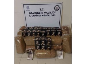 Bandırma’ da 95 kilo kaçak tütün yakalandı