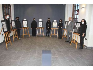 Samsun’da Kovid-19’dan vefat eden 10 sağlık çalışanının portreleri yapıldı
