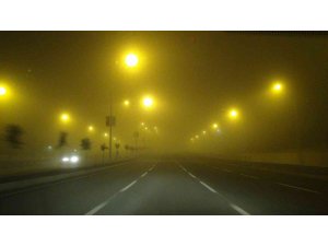 Şanlıurfa’da gece yarısı sis sürprizi