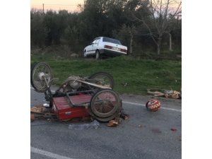 Alaşehir’de motosiklet traktöre çarptı: 1 ölü