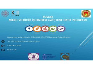KOSGEB Finansman Dairesi Başkanı Karaman Nevşehir’e gelecek