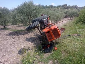 Saruhanlı’da traktör devrildi: 1 ölü