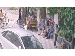 Amasya’da 1 yaşındaki çocuk balkondan apartman görevlisinin üstüne düştü: O anlar kamerada
