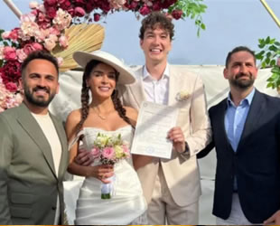 Ebru Şahin ile Cedi Osman, Makedonya'da evlendi