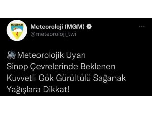 Meteorolojiden Sinop ve çevresi için yağış uyarısı
