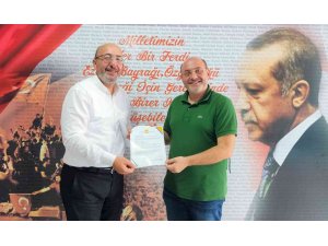 Erdoğan’ın Ali Çetinbaş’a gönderdiği mektubu Başkan Önsay takdim etti