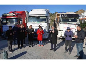 Ortaca’dan deprem bölgesine 7’inci TIR gönderildi