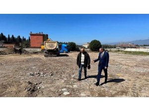 Havran Kaymakamı Ali Çetinkaya İlkokulu yapım çalışmasını inceledi