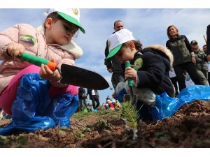 Deprem şehitleri anısına 3 bin 900 fidan toprakla buluştu