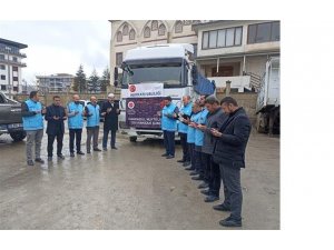 Yardım tırı deprem bölgesine uğurlandı