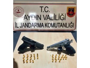 Şüphe üzerine durdurulan araçtan tabanca çıktı