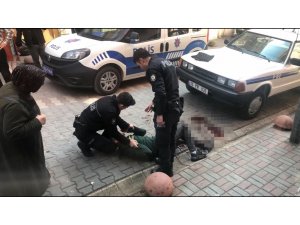 Yaralandı, polislere zor anlar yaşattı