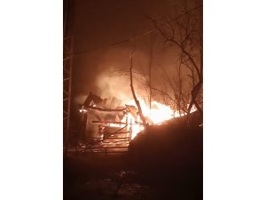 Çorum’da alevler geceyi aydınlattı, yangında 3 ev ve 1 samanlık küle döndü