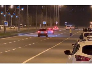 Magandalar önce egzoz patlattı, sonra yarıştı