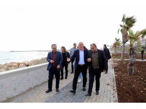 Karaduvar Sahili 2. Etap Park çalışmalarında sona gelindi