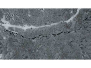 Samanlı Dağları’nın karla kaplı manzarası mest etti