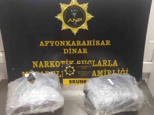 Otomobilde yapılan aramada 2 kilogram 290 gram skunk isimli uyuşturucu le geçirildi