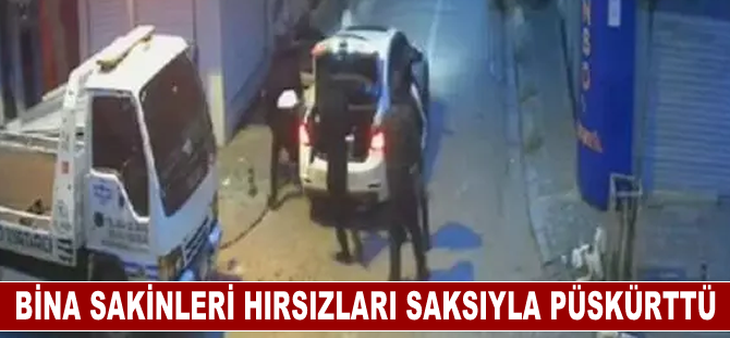 Zeytinburnu'nda atölyeden kasa çalan hırsızları komşular saksı atıp engelledi
