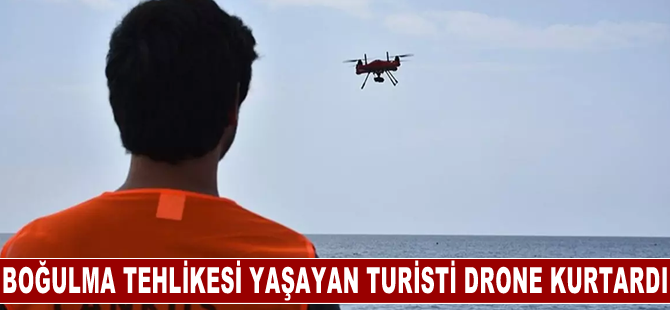 Antalya'da cankurtaran dron Alman turisti kurtardı