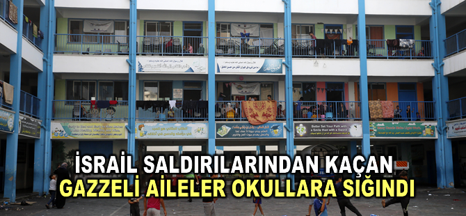 İsrail'in saldırılarından kaçan Filistinliler, Birleşmiş Milletler'e ait okullara sığındı