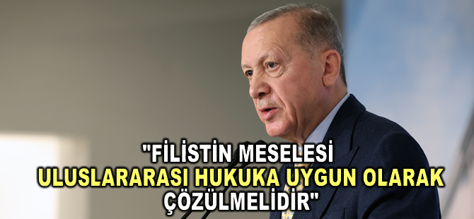 "Filistin meselesi uluslararası hukuka uygun olarak çözülmelidir"