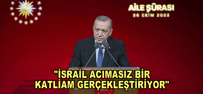 Cumhurbaşkanı Erdoğan: İsrail acımasız katliam gerçekleştiriyor