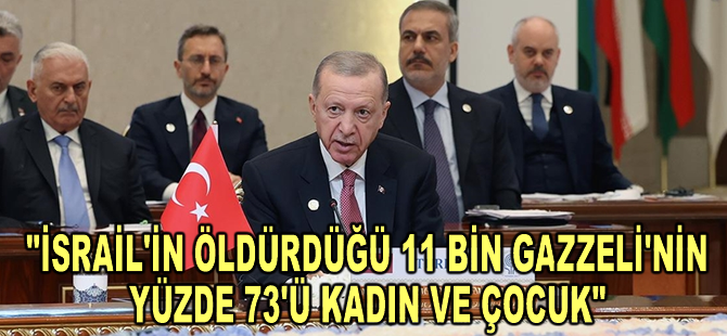 Cumhurbaşkanı Erdoğan: İsrail yönetimi insanlığa dair ne kadar değer varsa hepsini çiğnemeye devam ediyor