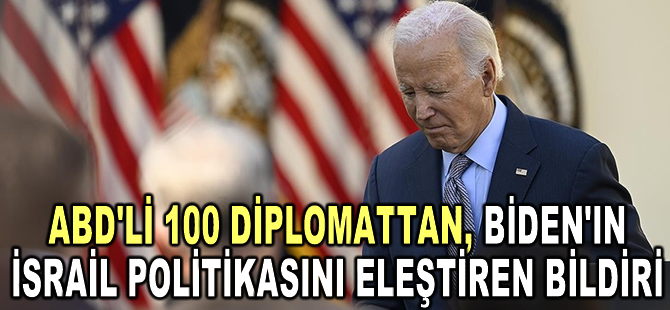 ABD'li 100 diplomattan, Biden'ın İsrail politikasını eleştiren bildiri