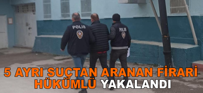 5 ayrı suçtan aranan firari hükümlü yakalandı