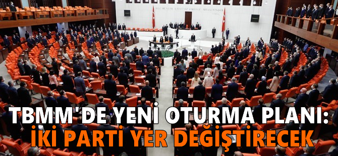 TBMM'de yeni oturma planı: İki parti yer değiştirecek
