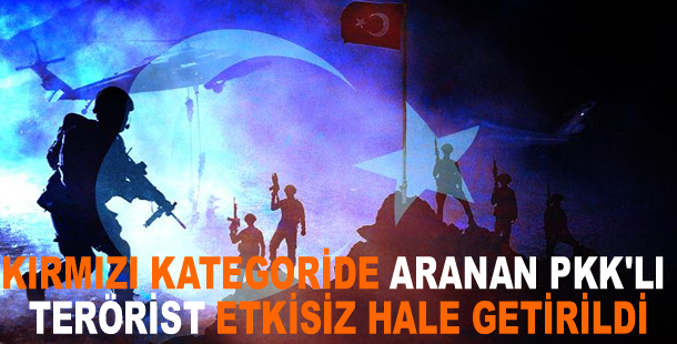 Kırmızı kategoride aranan PKK'lı terörist etkisiz hale getirildi