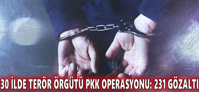 30 ilde terör örgütü PKK operasyonu: 231 gözaltı