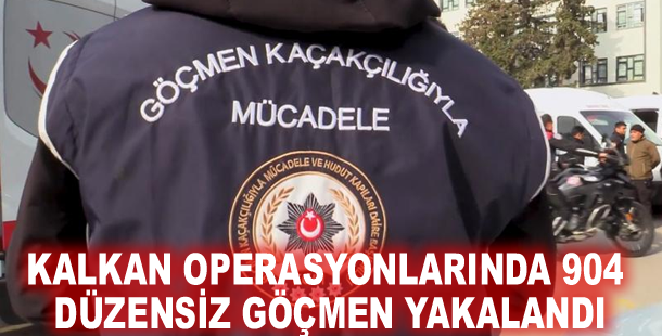Kalkan operasyonlarında 904 düzensiz göçmen yakalandı
