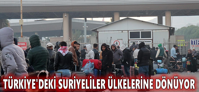Türkiye'deki Suriyeliler ülkelerine dönüyor