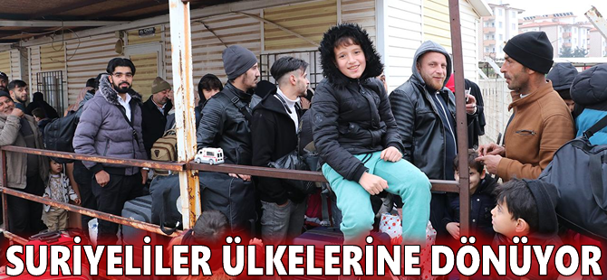 Suriyeliler ülkelerine dönüyor